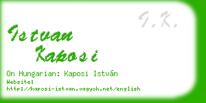 istvan kaposi business card